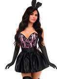 Premium Boudoir Women's 5pc Corset Halloween Cosplay Fantasy  Bunny Costume