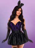 Premium Boudoir Women's Purple 5pc Corset Halloween Cosplay Fantasy  Bunny Costume