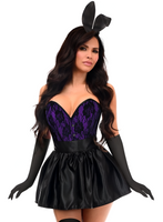 Premium Boudoir Women's Purple 5pc Corset Halloween Cosplay Fantasy  Bunny Costume