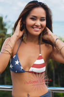 Autumn LeAnn Designs | American Flag String Bikini Top