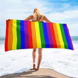 Autumn LeAnn Designs® | Rainbow Stripe Beach Towel