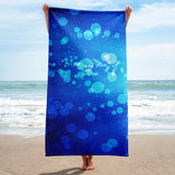 Autumn LeAnn Designs® | Blue Water Bubbles Beach Towel