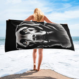 Autumn LeAnn Designs® | Black Labrador Retriever Beach Towel
