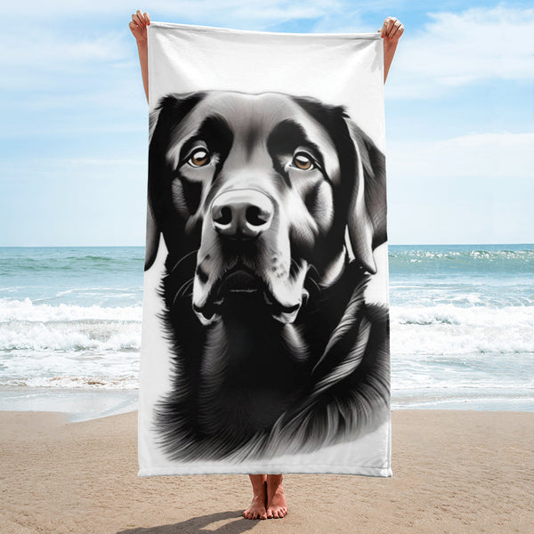 Autumn LeAnn Designs® | White Labrador Retriever Beach Towel