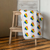 Autumn LeAnn Designs® | Rainbow Hearts Beach Towel