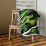 Autumn LeAnn Designs® | Deep Green Camouflage Beach Towel