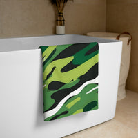 Autumn LeAnn Designs® | Deep Green Camouflage Beach Towel