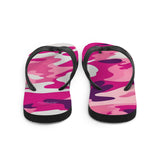 Autumn LeAnn Designs® | Adult Flip Flops Shoes, Camouflage, Deep Pink