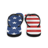 Autumn LeAnn Designs® | Adult Flip Flops Shoes, Stars & Stripes American Flag