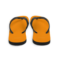Autumn LeAnn Designs® | Adult Flip Flops Shoes, Bright Neon Orange