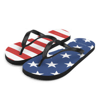 Autumn LeAnn Designs® | Adult Flip Flops Shoes, Stars & Stripes American Flag