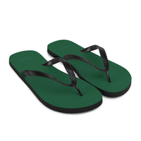 Autumn LeAnn Designs® | Adult Flip Flops Shoes, Deep Green