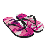 Autumn LeAnn Designs® | Adult Flip Flops Shoes, Camouflage, Deep Pink