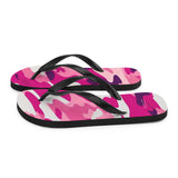 Autumn LeAnn Designs® | Adult Flip Flops Shoes, Camouflage, Deep Pink