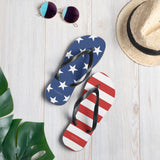 Autumn LeAnn Designs® | Adult Flip Flops Shoes, Stars & Stripes American Flag