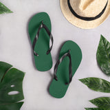 Autumn LeAnn Designs® | Adult Flip Flops Shoes, Deep Green