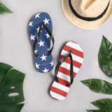 Autumn LeAnn Designs® | Adult Flip Flops Shoes, Stars & Stripes American Flag