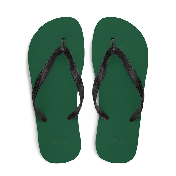 Autumn LeAnn Designs® | Adult Flip Flops Shoes, Deep Green