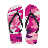 Autumn LeAnn Designs® | Adult Flip Flops Shoes, Camouflage, Deep Pink