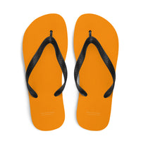 Autumn LeAnn Designs® | Adult Flip Flops Shoes, Bright Neon Orange