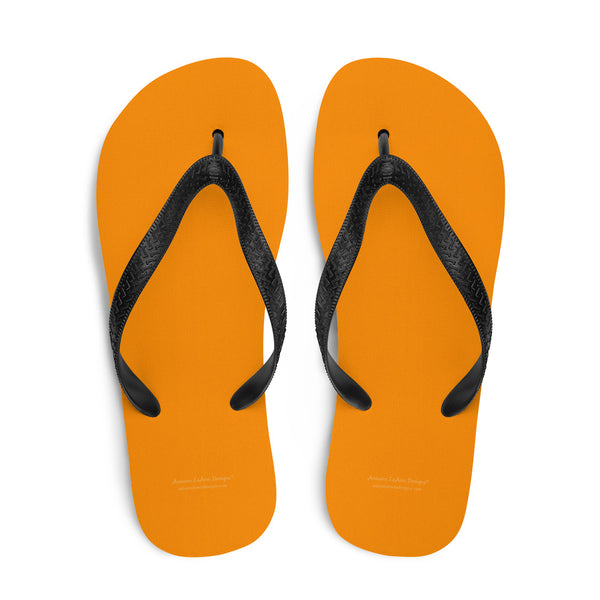 Autumn LeAnn Designs® | Adult Flip Flops Shoes, Bright Neon Orange