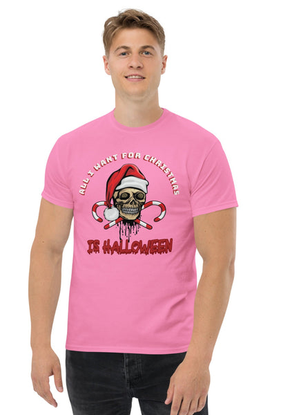 Autumn LeAnn Designs | Halloween for Christmas Men's Classic Tee Shirt, Pink