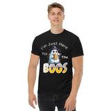 Autumn LeAnn Designs | I'm Just Here For The BOOS, Halloween Ghost Men's Classic Tee Shirt, Black