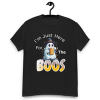 Autumn LeAnn Designs | I'm Just Here For The BOOS, Halloween Ghost Men's Classic Tee Shirt, Black