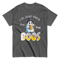 Autumn LeAnn Designs | Dark Heather Gray "I'm Just Here For the Boos" Unisex Classic Tee