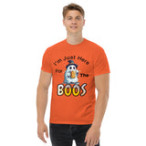 Autumn LeAnn Designs | I'm Just Here For The BOOS, Halloween Ghost Men's Classic Tee Shirt, Orange