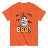 Autumn LeAnn Designs | I'm Just Here For The BOOS, Halloween Ghost Men's Classic Tee Shirt, Orange