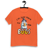 Autumn LeAnn Designs | I'm Just Here For The BOOS, Halloween Ghost Men's Classic Tee Shirt, Orange