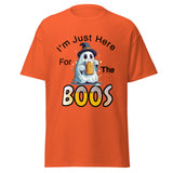 Autumn LeAnn Designs | I'm Just Here For The BOOS, Halloween Ghost Men's Classic Tee Shirt, Orange