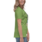 Autumn LeAnn Designs | I'm Just Here For The BOOS, Halloween Ghost Women's Relaxed T-Shirt, Leaf Green